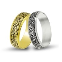 14K Gold Art Design Wedding Band Ring