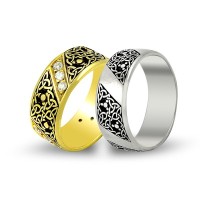 14K Gold Art Design Wedding Band Ring