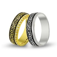 14K Gold Art Design Wedding Band Ring