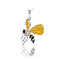 14K Gold Bee Necklace