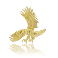 14K Gold Eagle Necklace