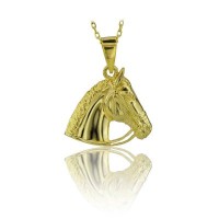 14K Gold Horse Necklace