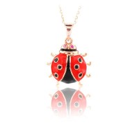 14K Gold Ladybug Necklace