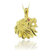 14K Gold Lion Necklace