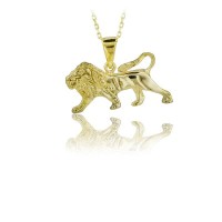 14K Gold Lion Necklace