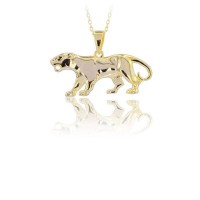 14K Gold Panther Necklace