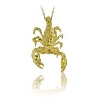 14K Gold Scorpion Necklace