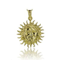 14K Gold Sun Necklace