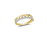 14K Solid Gold Art Design Fashion Love Ladies Ring