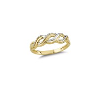 14K Solid Gold Art Design Fashion Ivy Ladies Ring