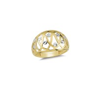 14K Solid Gold Art Design Fashion Ladies Ring