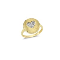 14K Solid Gold Art Design Fashion Love Ladies Ring