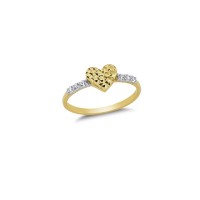 14K Solid Gold Art Design Fashion Love Ladies Ring