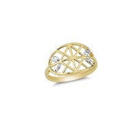 14K Solid Gold Art Design Fashion Ladies Ring