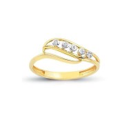 14K Solid Gold Art Design Fashion Ladies Ring