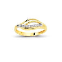 14K Solid Gold Art Design Fashion Ladies Ring