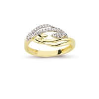 14K Solid Gold Art Design Fashion Ladies Ring