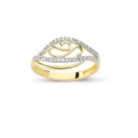 14K Solid Gold Art Design Fashion Ladies Ring