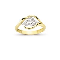 14K Solid Gold Art Design Fashion Ladies Ring