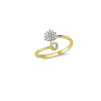 14K Solid Gold Art Design Fashion Ladies Ring