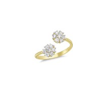 14K Solid Gold Art Design Fashion Ladies Ring