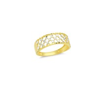 14K Solid Gold Art Design Fashion Ladies Ring