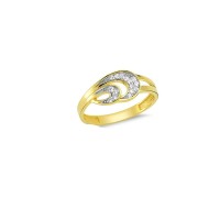 14K Solid Gold Art Design Fashion Ladies Ring