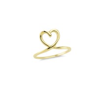 14K Solid Gold Art Design Fashion Love Ladies Ring