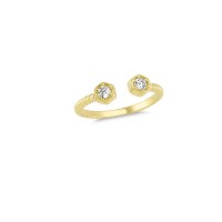 14K Solid Gold Art Design Fashion Solitaire Ladies Ring