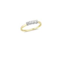 14K Solid Gold Art Design Fashion Tria Ladies Ring