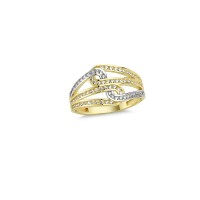 14K Solid Gold Art Design Fashion Ladies Ring