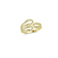 14K Solid Gold Art Design Fashion Ladies Ring