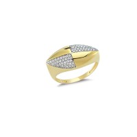 14K Solid Gold Art Design Fashion Ladies Ring