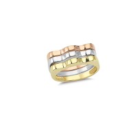 14K Solid Gold Art Design Fashion Ladies Ring