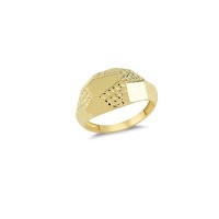 14K Solid Gold Art Design Fashion Ladies Ring