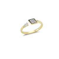 14K Solid Gold Art Design Fashion Ladies Ring