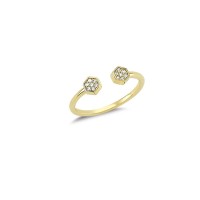 14K Solid Gold Art Design Fashion Ladies Ring