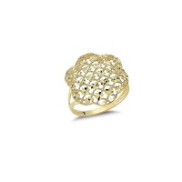 14K Solid Gold Art Design Fashion Ladies Ring