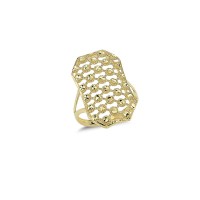 14K Solid Gold Art Design Fashion Ladies Ring