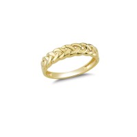 14K Solid Gold Art Design Fashion Ivy Ladies Ring