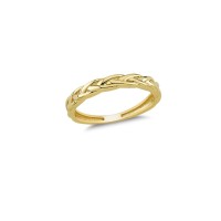 14K Solid Gold Art Design Fashion Ivy Ladies Ring