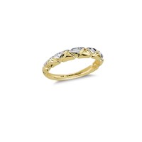 14K Solid Gold Art Design Fashion Ladies Ring