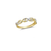 14K Solid Gold Art Design Fashion Infinity Ladies Ring