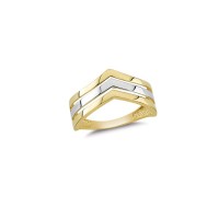 14K Solid Gold Art Design Fashion Ladies Ring