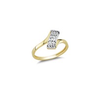 14K Solid Gold Art Design Fashion Ladies Ring