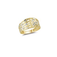 14K Solid Gold Art Design Fashion Ladies Ring