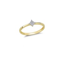 14K Solid Gold Art Design Fashion Solitaire Ladies Ring