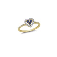 14K Solid Gold Art Design Fashion Love Ladies Ring