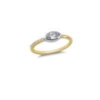 14K Solid Gold Art Design Fashion Ladies Ring