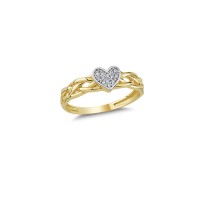 14K Solid Gold Art Design Fashion Love Ladies Ring